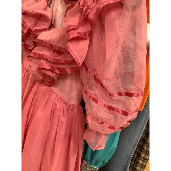 1970's Pink Ruffle Dress - Picture 10 of 16